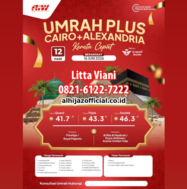 UMROH CAIRO ALEXANDRIA KERETA CEPAT JUNI 2026